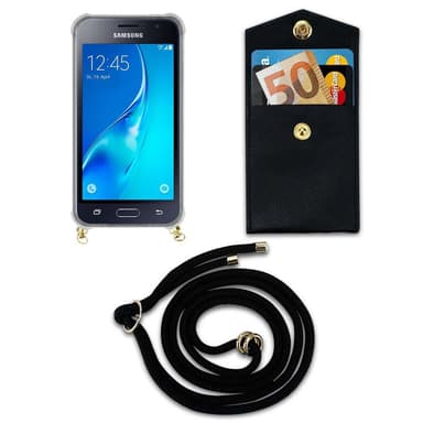 Samsung Galaxy J1 2016 Etui Cover Kæde (Sort)