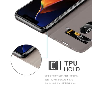 iPhone 13 MINI Pungetui Cover Case (Grå)