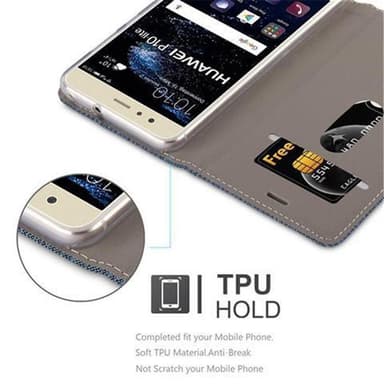 Huawei P10 LITE Pungetui Cover Case (Blå)