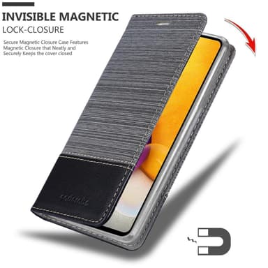 Samsung Galaxy A72 4G / 5G Pungetui Cover Case (Grå)