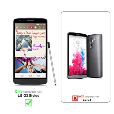 LG G3 STYLUS Pungetui Cover Case (Grå)