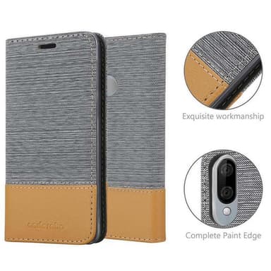 WIKO VIEW 3 LITE Pungetui Cover Case (Grå)