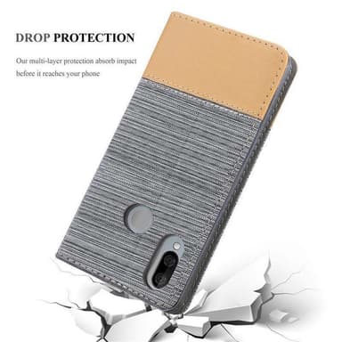 WIKO VIEW 3 LITE Pungetui Cover Case (Grå)