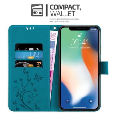 iPhone XR Pungetui Cover Case (Blå)