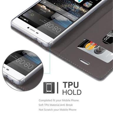 Huawei P8 Pungetui Cover Case (Grå)
