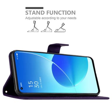 Oppo Reno6 5G Pungetui Cover Case (Lilla)