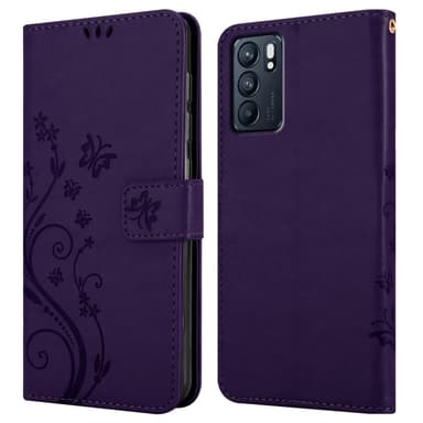 Oppo Reno6 5G Pungetui Cover Case (Lilla)
