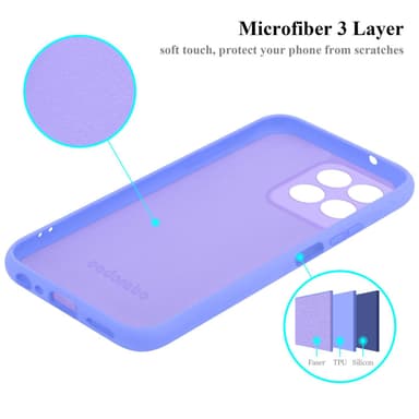 Honor X8 5G Cover Etui Case (Lilla)