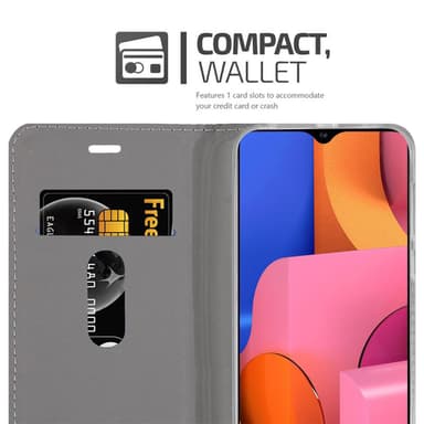 Samsung Galaxy A21 Pungetui Cover Case (Grå)