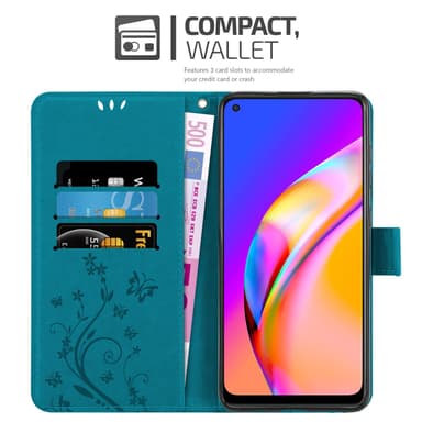 Oppo A94 5G Pungetui Cover Case (Blå)