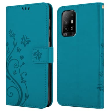 Oppo A94 5G Pungetui Cover Case (Blå)