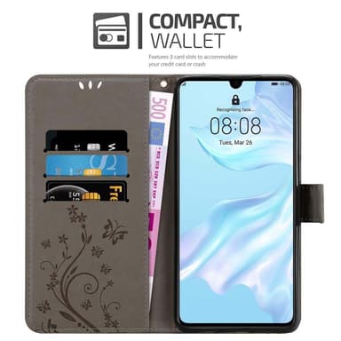 Huawei P30 Pungetui Cover Case (Grå)