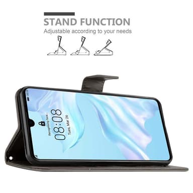 Huawei P30 Pungetui Cover Case (Grå)