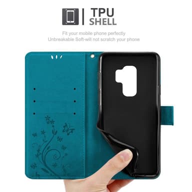 Samsung Galaxy S9 PLUS Pungetui Cover Case (Blå)