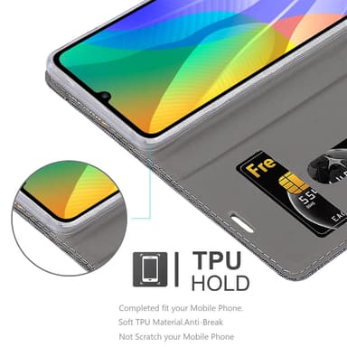 Huawei Y6P Pungetui Cover Case (Grå)