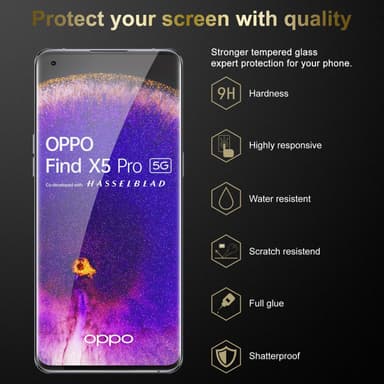 Oppo FIND X5 PRO 3x Skærmbeskytter Beskyttelsesglas