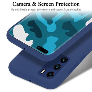 Huawei P40 Cover Etui Case (Blå)
