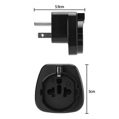 4x stikadapter Rejsekonverter (type b til eu)