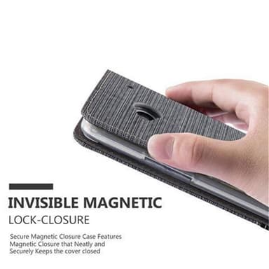 HTC ONE M7 Pungetui Cover Case (Grå)