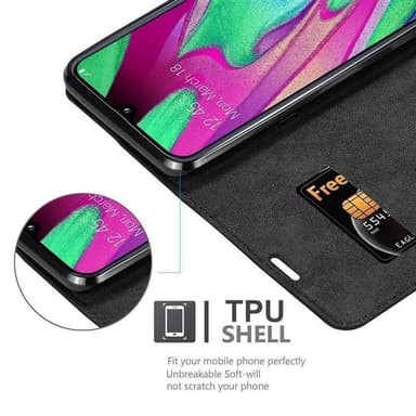 Samsung Galaxy A40 Cover Etui Case (Sort)