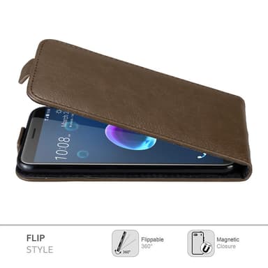 HTC Desire 12 Pungetui Flip Cover (Brun)