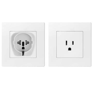 4x Stikadapter Rejsekonverter (type b til eu)