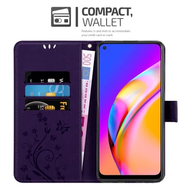 Oppo A94 5G Pungetui Cover Case (Lilla)