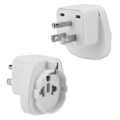 4x Stikadapter Rejsekonverter (type b til eu)