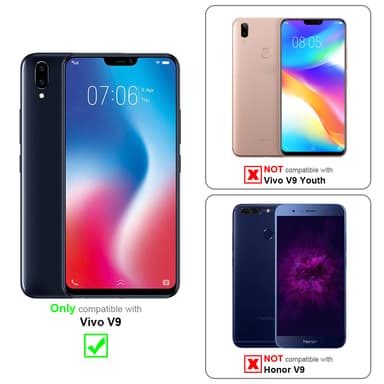 Vivo V9 Pungetui Cover Case (Grå)