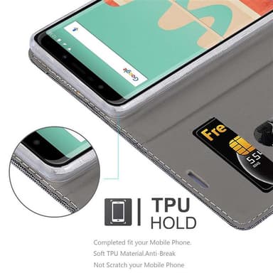 WIKO VIEW GO Pungetui Cover Case (Grå)