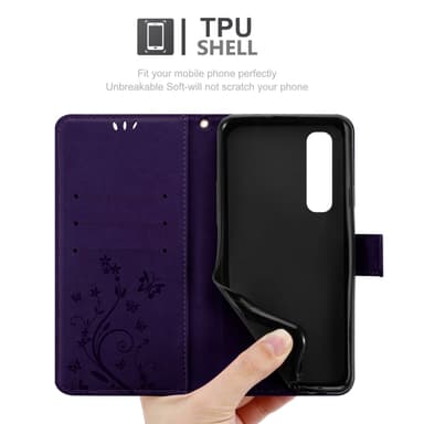 Oppo FIND X2 Pungetui Cover Case (Lilla)
