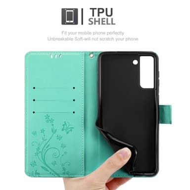 Samsung Galaxy S21 PLUS Pungetui Cover Case (Turkis)
