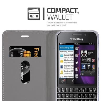 Blackberry Q10 Pungetui Cover Case (Grå)