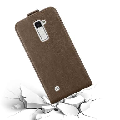 LG K10 2016 Pungetui Flip Cover (Brun)