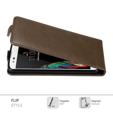 LG K10 2016 Pungetui Flip Cover (Brun)
