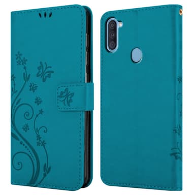 Samsung Galaxy A11 / M11 Pungetui Cover Case (Blå)
