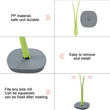 Papirhåndklædeholder i bladlook fritstående 32,5 cm