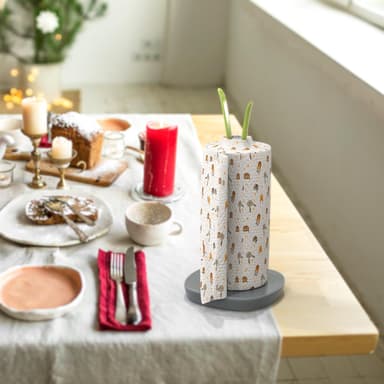 Papirhåndklædeholder i bladlook fritstående 32,5 cm
