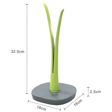 Papirhåndklædeholder i bladlook fritstående 32,5 cm