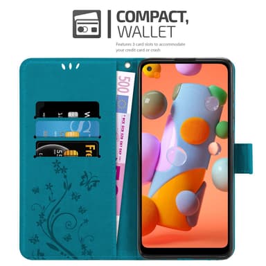 Samsung Galaxy A11 / M11 Pungetui Cover Case (Blå)