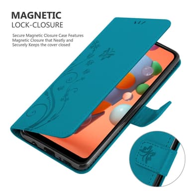 Samsung Galaxy A11 / M11 Pungetui Cover Case (Blå)