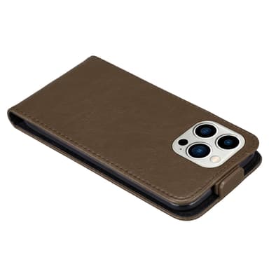 iPhone 14 PRO Pungetui Flip Cover (Brun)