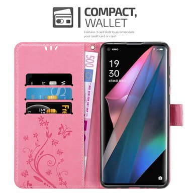 Oppo FIND X3 PRO Pungetui Cover Case (Lyserød)