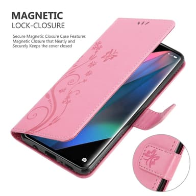 Oppo FIND X3 PRO Pungetui Cover Case (Lyserød)