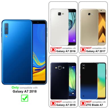 Cover Samsung Galaxy A7 2018 Etui Case (Sort)