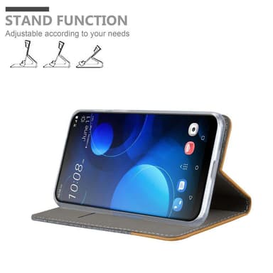 HTC Desire 19 PLUS Pungetui Cover Case (Grå)