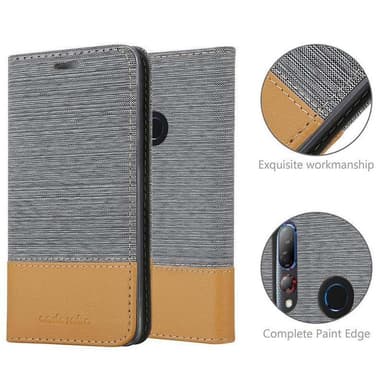 HTC Desire 19 PLUS Pungetui Cover Case (Grå)