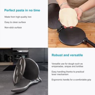 Tortillapresse Empanada lavet af jern (sort)