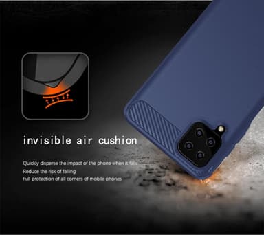 Samsung Galaxy A12 / M12 Cover TPU Etui (Blå)