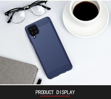 Samsung Galaxy A12 / M12 Cover TPU Etui (Blå)